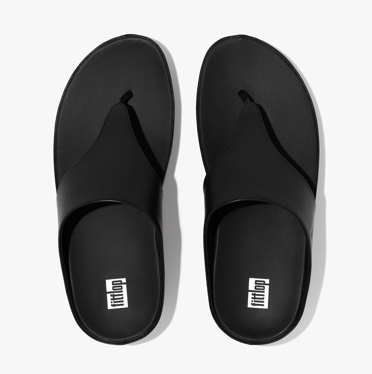 FitFlop SHUV LEATHER TOE-POST Womens Sandals All Black
