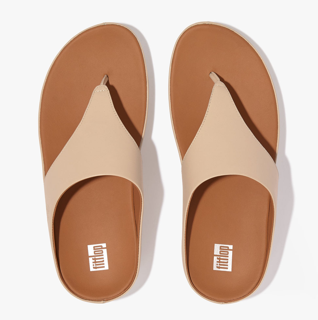 FitFlop SHUV TOE-POST Womens Sandals Stone Beige