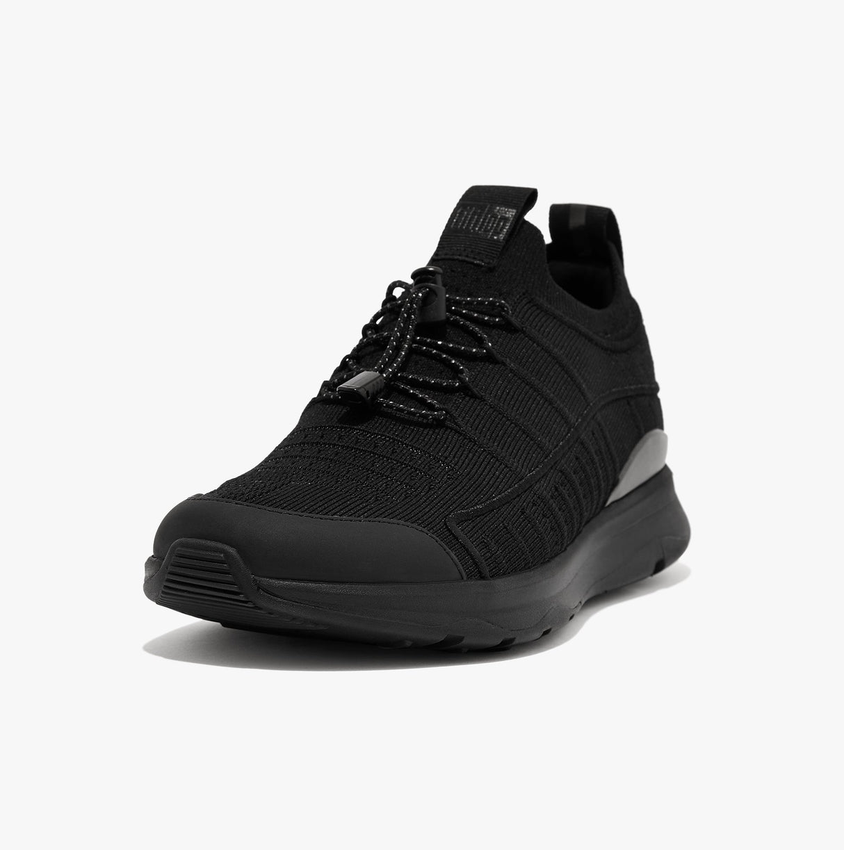 FitFlop VITAMIN FF METAL-POP KNIT Womens Trainers Black/Silver