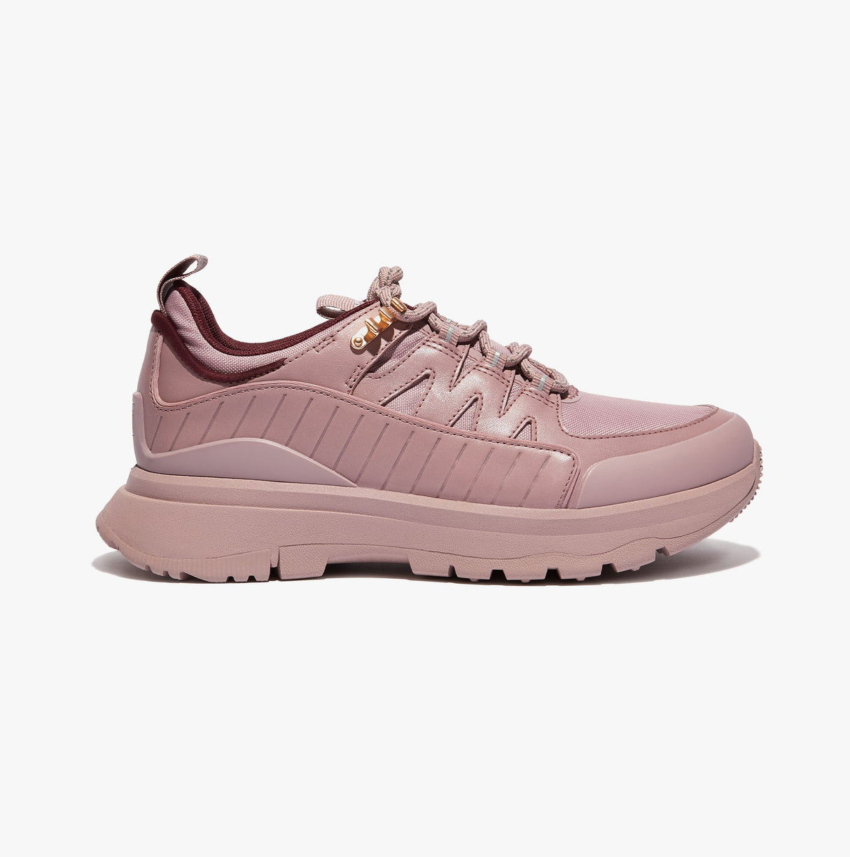 FitFlop NEO-D-HYKER LEATHER-MIX Womens Leather Outdoor Trainers Pink Sky Mix