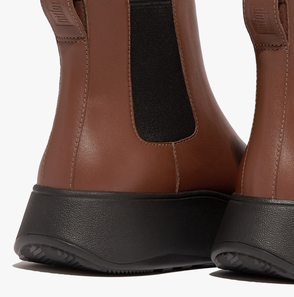 FitFlop F-MODE FLATFORM Womens Chelsea Boots Rich Brown