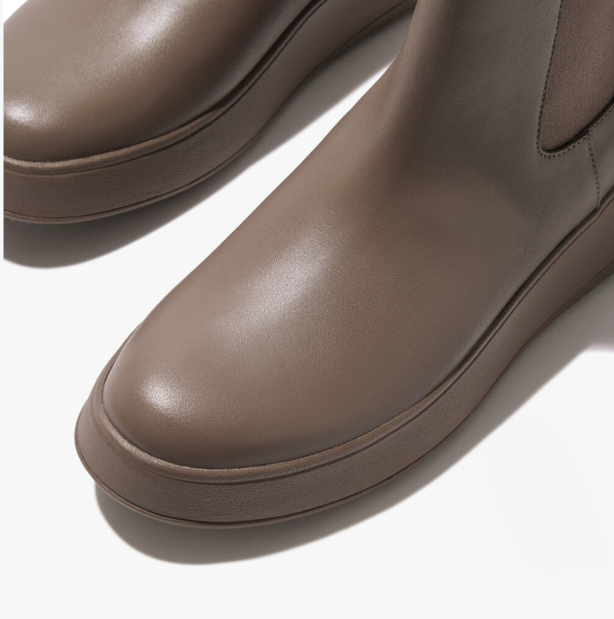 FitFlop F-MODE FLATFORM Womens Chelsea Boots Minky Grey