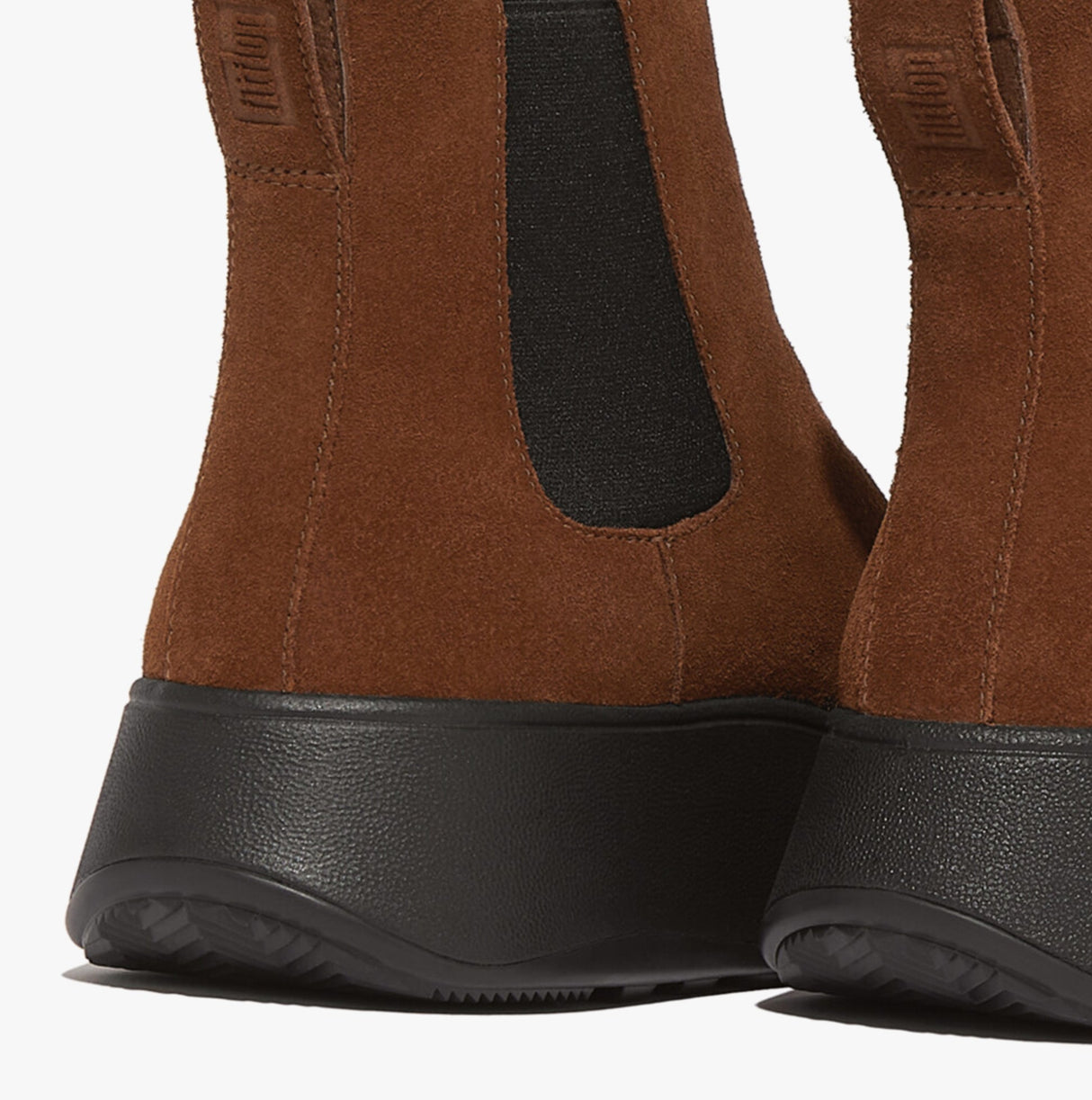 FitFlop F-MODE SUEDE FLATFORM Womens Chelsea Boots Rich Brown