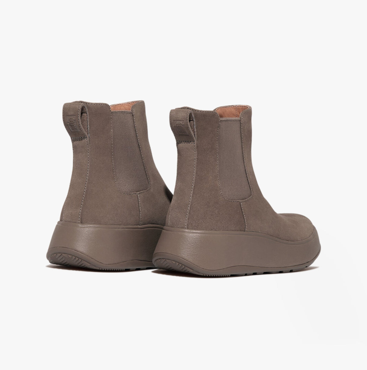 FitFlop F-MODE SUEDE FLATFORM Womens Chelsea Boots Minky Grey