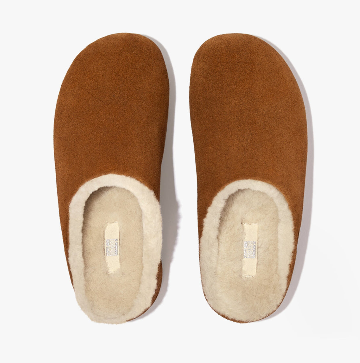 FitFlop SHUV Womens Lined Suede Clogs Light Tan