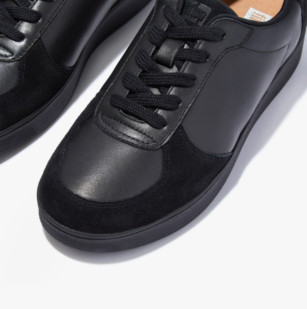 FitFlop RALLY PANEL Womens Leather Trainers All Black