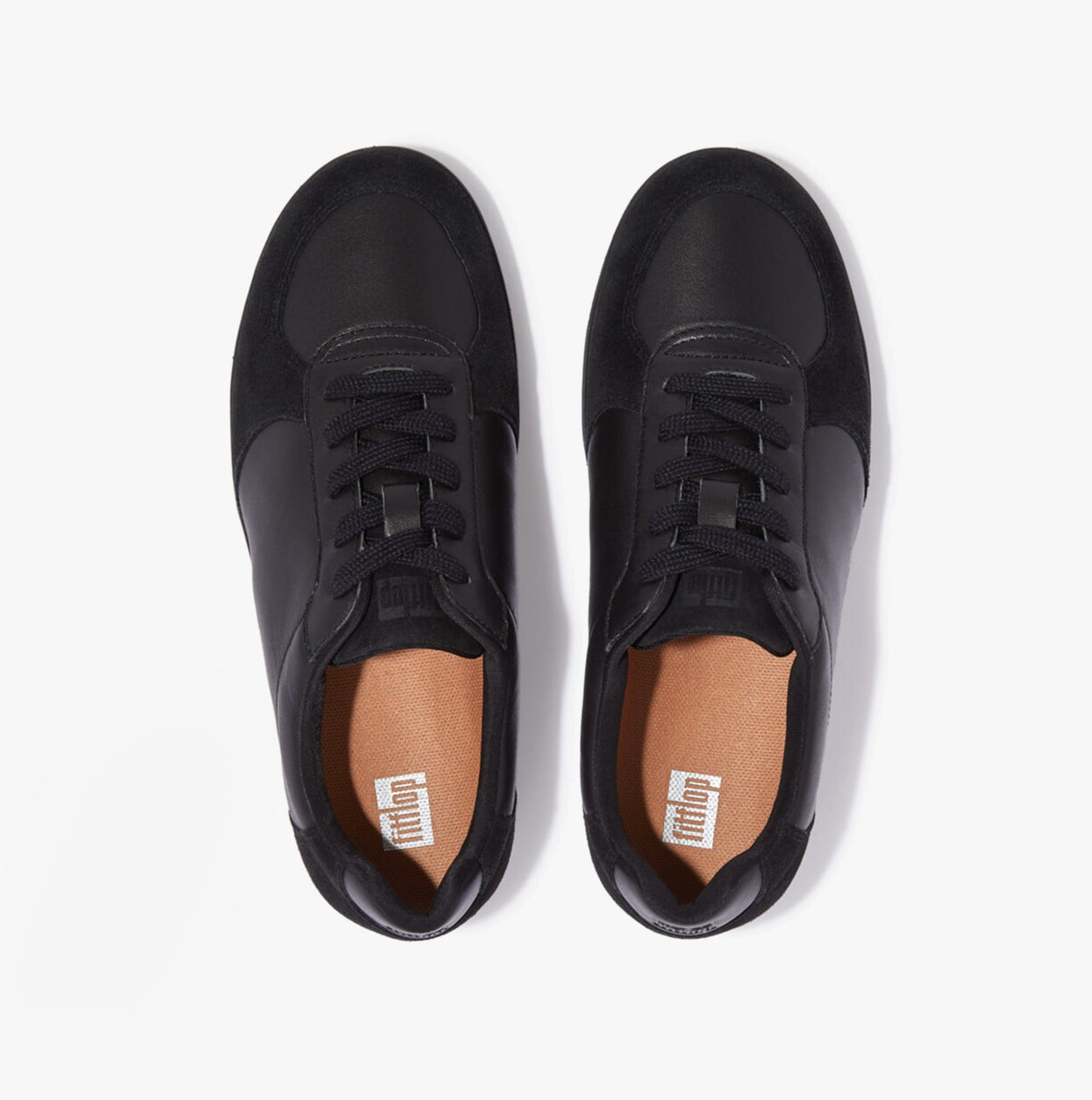 FitFlop RALLY PANEL Womens Leather Trainers All Black