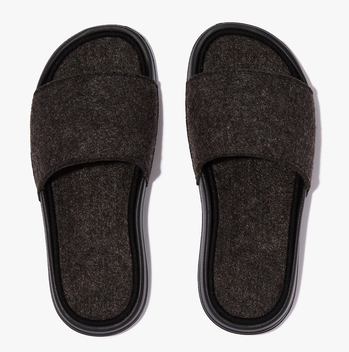 FitFlop iQUSHION e01 FELT Womens Slides All Black