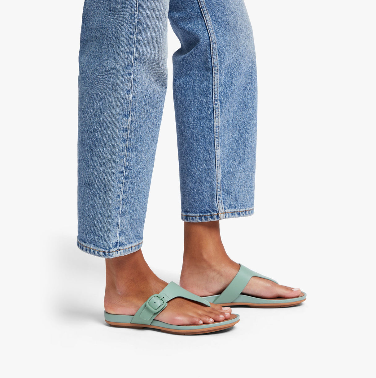 FitFlop GRACIE BUCKLE TOE-POST Womens Sandals Cool Blue