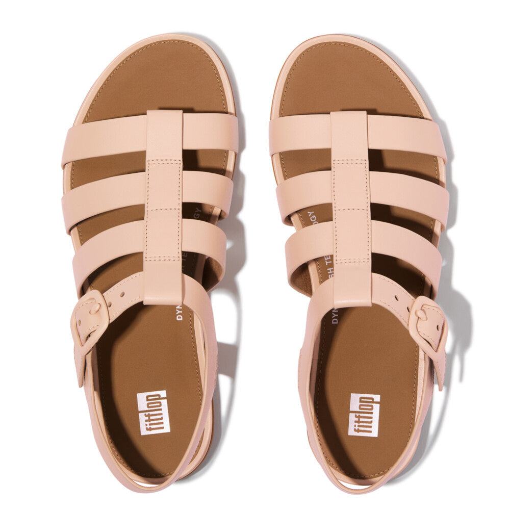 FitFlop GRACIE RUBBER-BUCKLE Womens Fisherman Sandals Sandy Beige