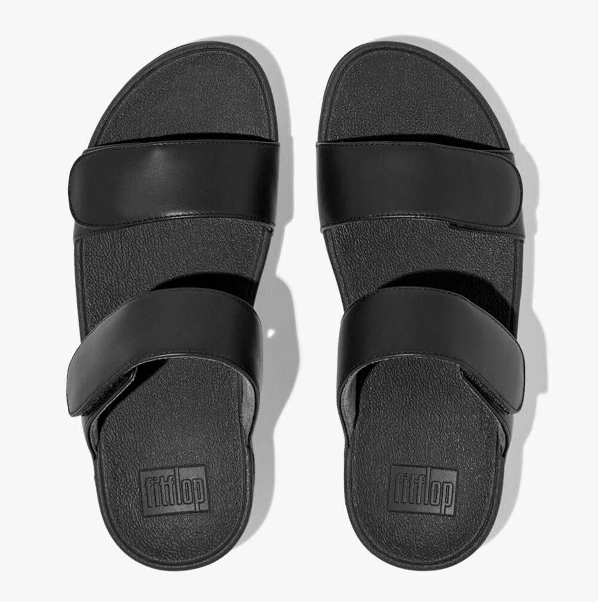 FitFlop LULU ADJUSTABLE LEATHER Womens Slides All Black