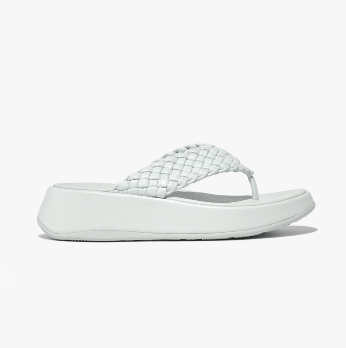 FitFlop F-MODE WOVEN-LEATHER Womens Toe Post Sandals Seafoam Blue