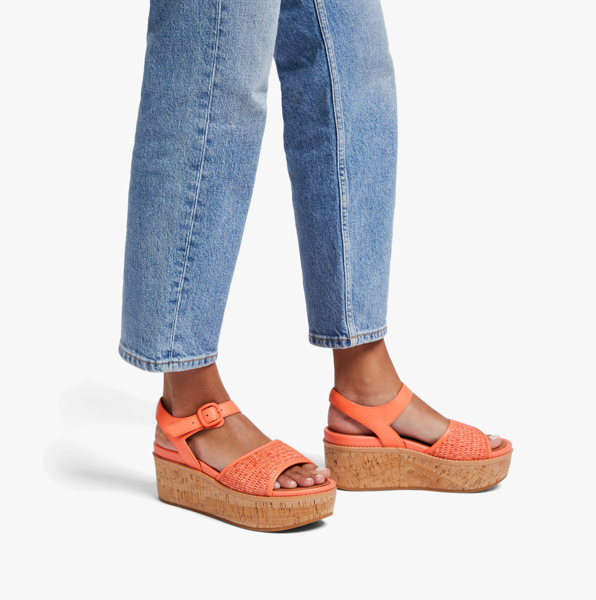 FitFlop ELOISE BACK-STRAP WEDGE Womens Sandals Sunshine Coral