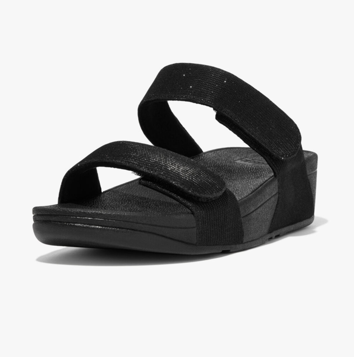 FitFlop LULU ADJUSTABLE SHIMMERLUX Womens Slides All Black