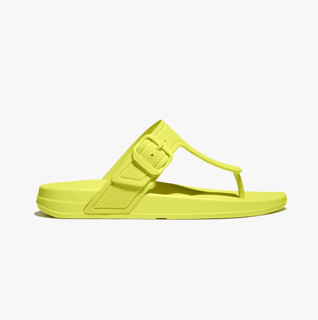 FitFlop iQUSHION ADJUSTABLE Womens Buckle Flip-Flops Electric Yellow