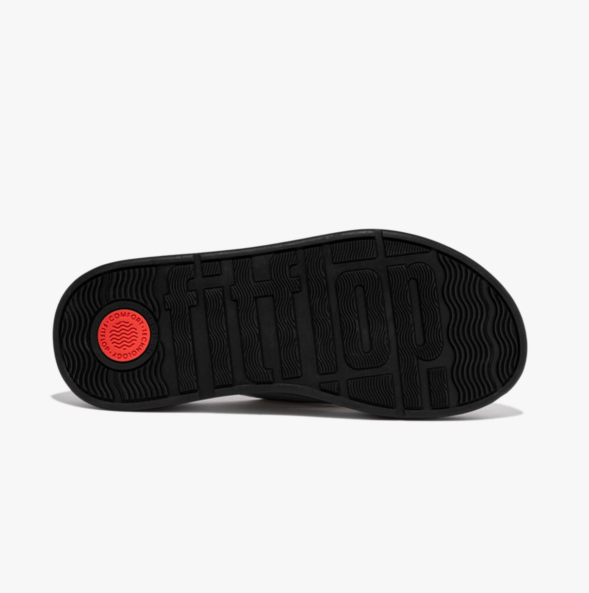 FitFlop F-MODE WOVEN-LEATHER Womens Slides Stone Beige/Black