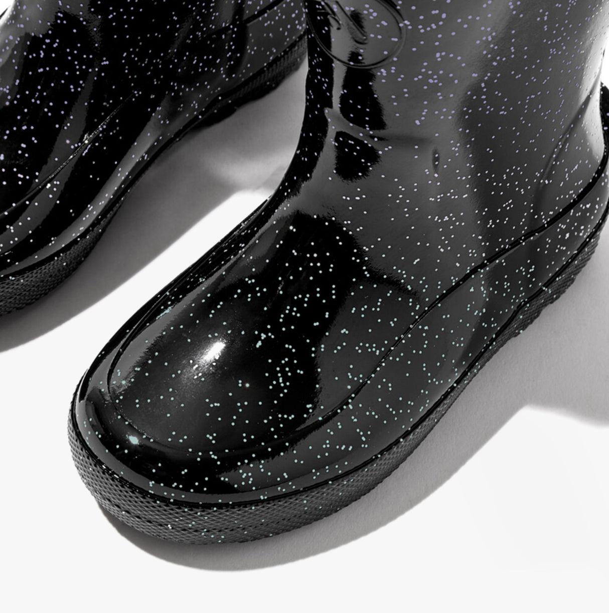 FitFlop WONDERWELLY Kids Rain Boots Black Glitter