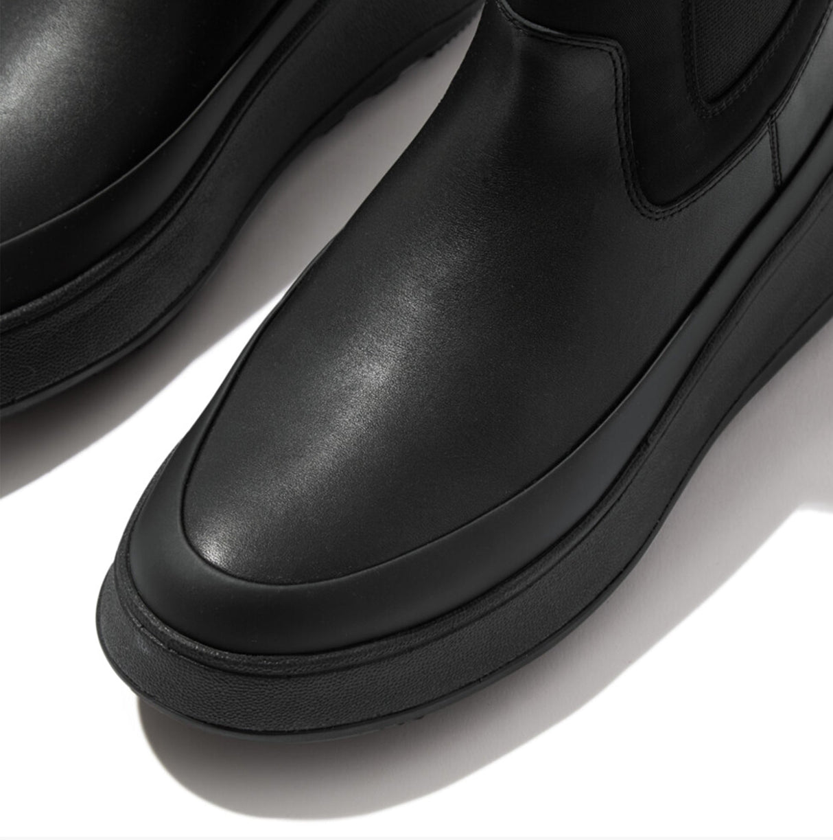 FitFlop F-MODE FLATFORM Womens Chelsea Boots All Black