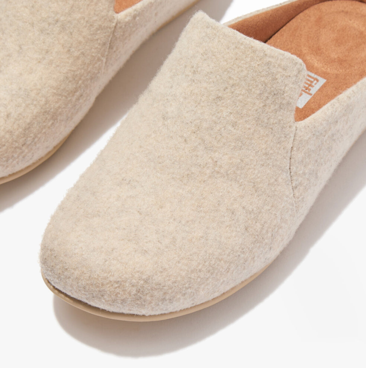 FitFlop CHRISSIE II HAUS E01 Womens Felt Slippers Ivory