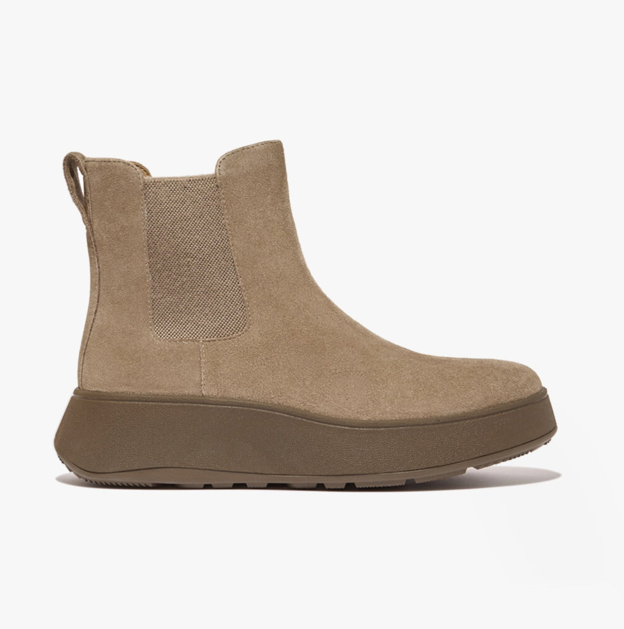 FitFlop F-MODE FLATFORM Womens Chelsea Boots Minky Grey