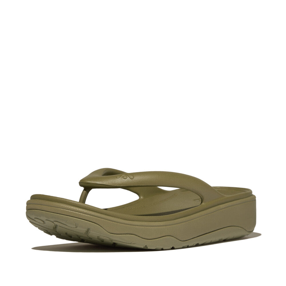 FitFlop RELIEFF RECOVERY Womens Toe Post Sandals Camo-Green