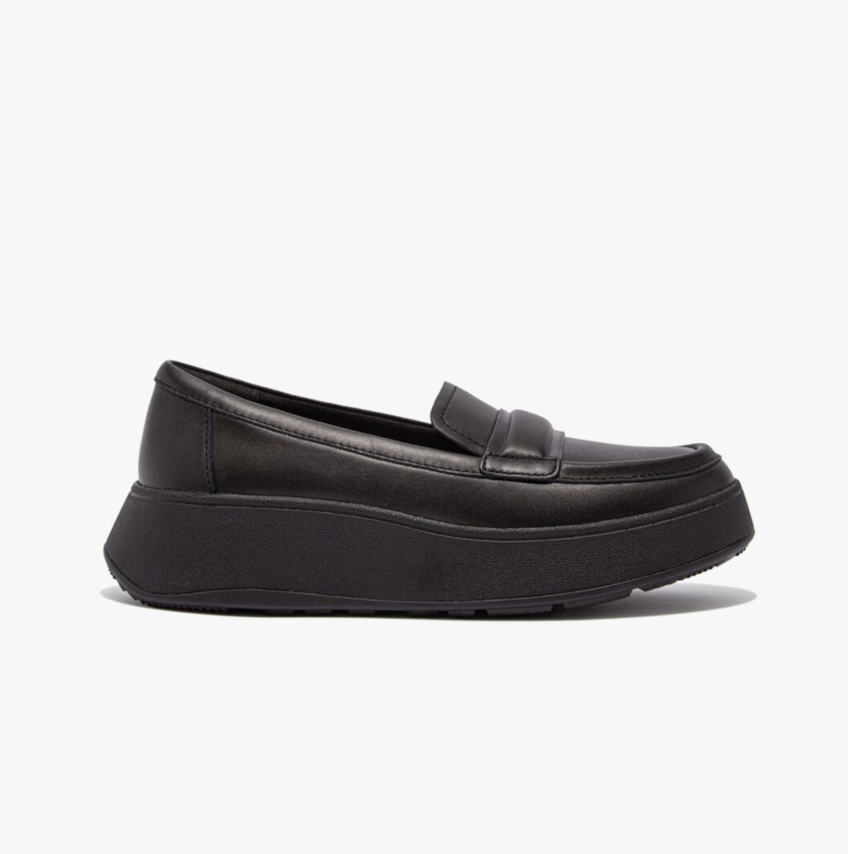 FitFlop F-MODE PADDED-DETAIL Womens Loafers All Black