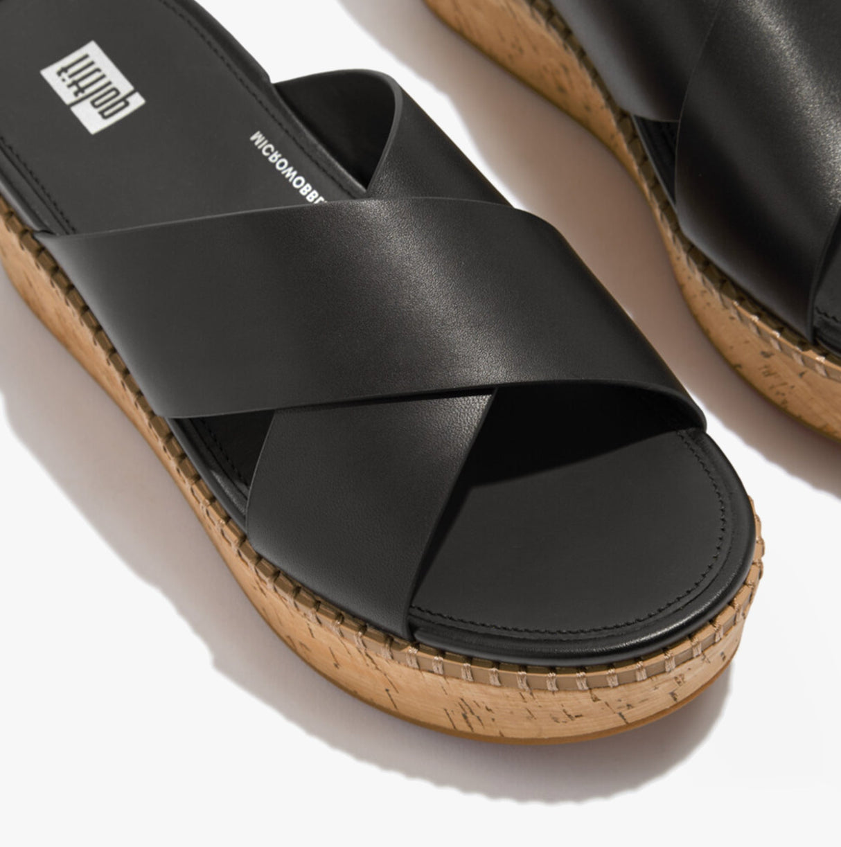 FitFlop ELOISE LEATHER Womens Cross Slides Black