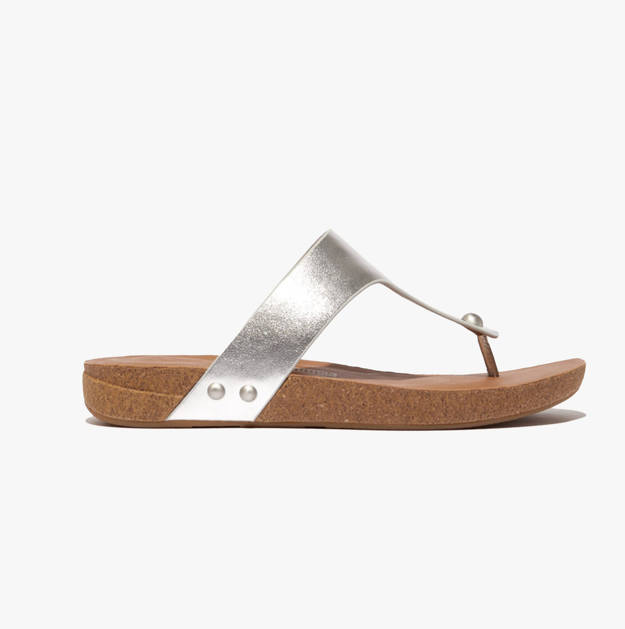 FitFlop iQUSHION METALLIC Womens Toe Post Silver