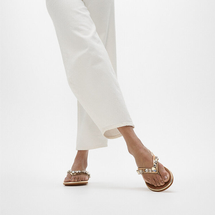 FitFlop GRACIE JEWEL-DELUXE Womens Flip Flops Silver