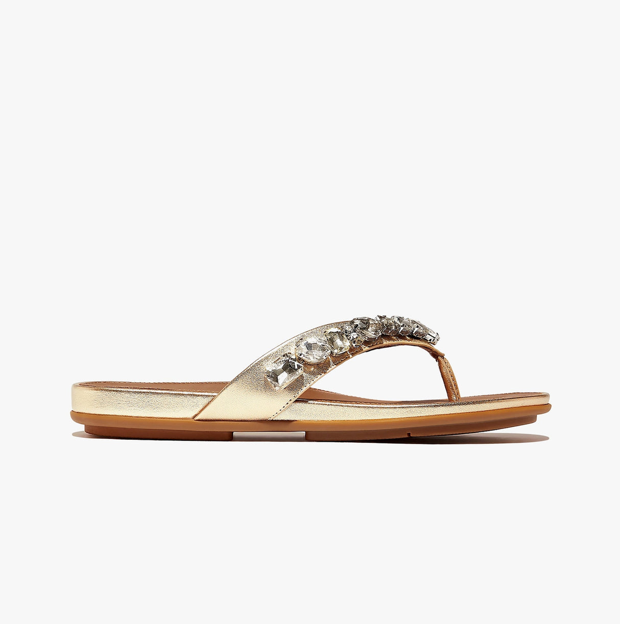 FitFlop GRACIE JEWEL-DELUXE Womens Flip Flops Platino