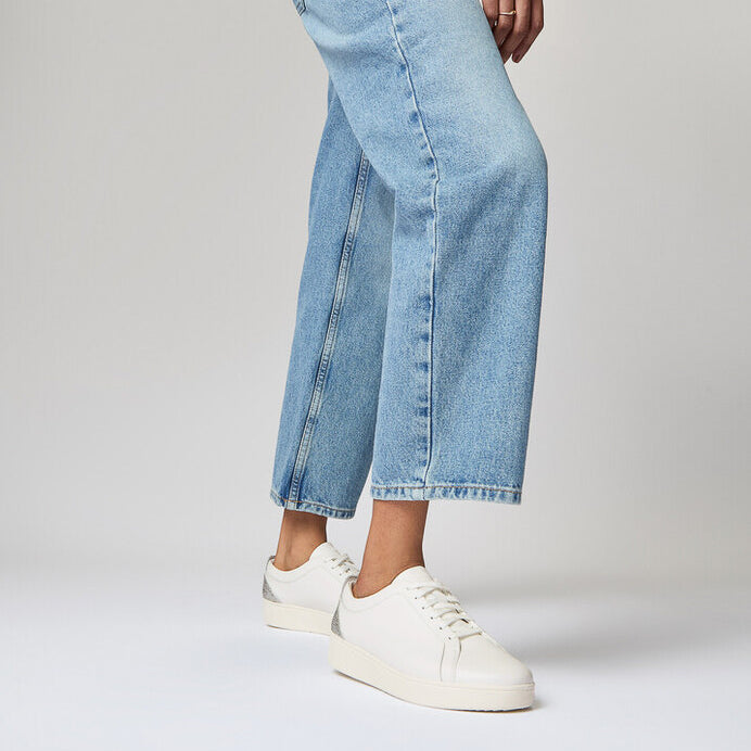 FitFlop RALLY CRYSTAL-BACKTAB Womens Trainers Urban White/Silver