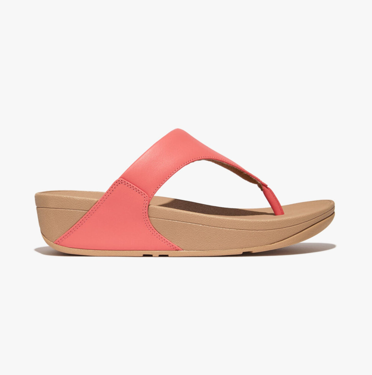 FitFlop LULU LEATHER Womens Toe Post Rosy Coral