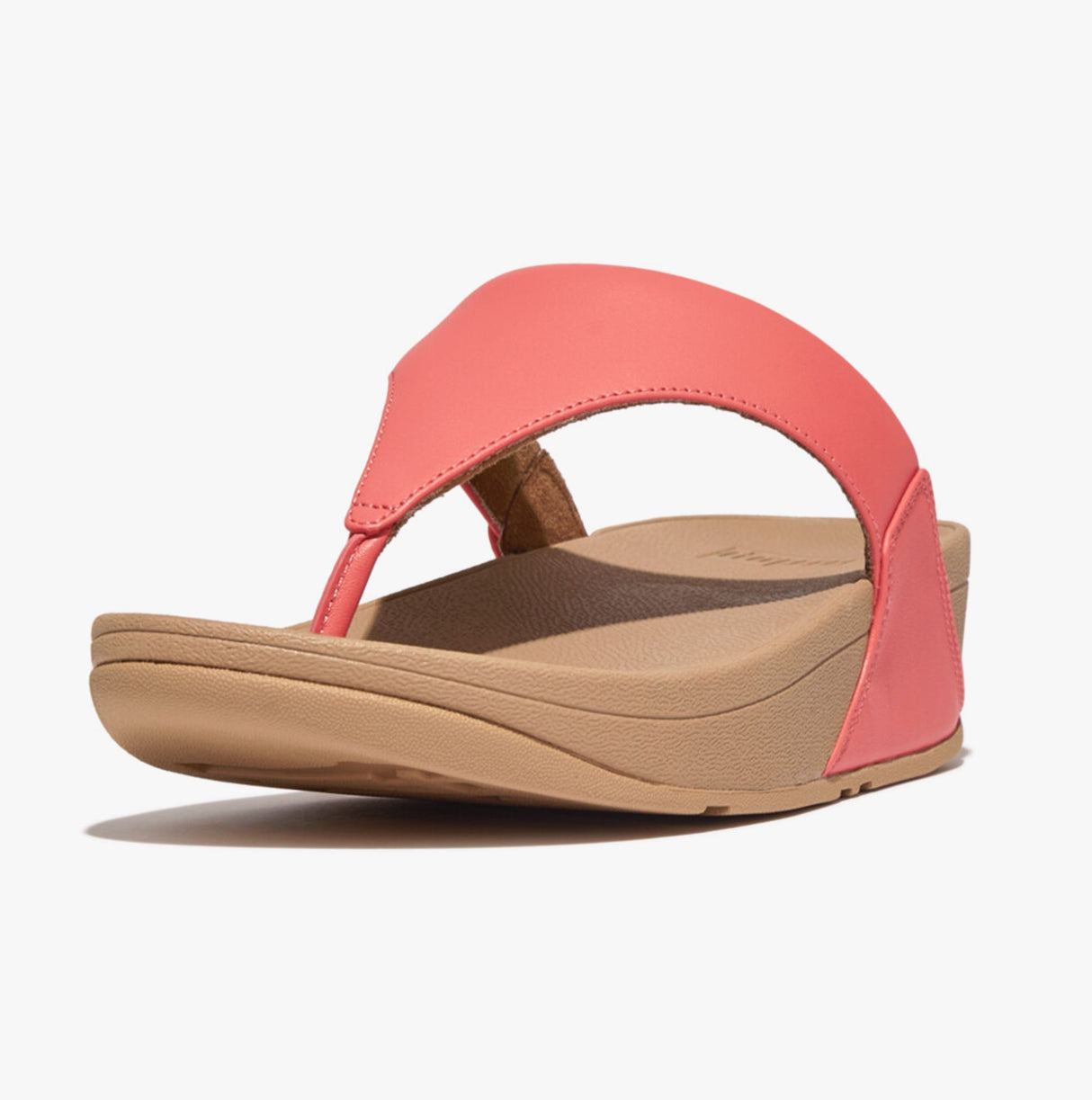 FitFlop LULU LEATHER Womens Toe Post Rosy Coral