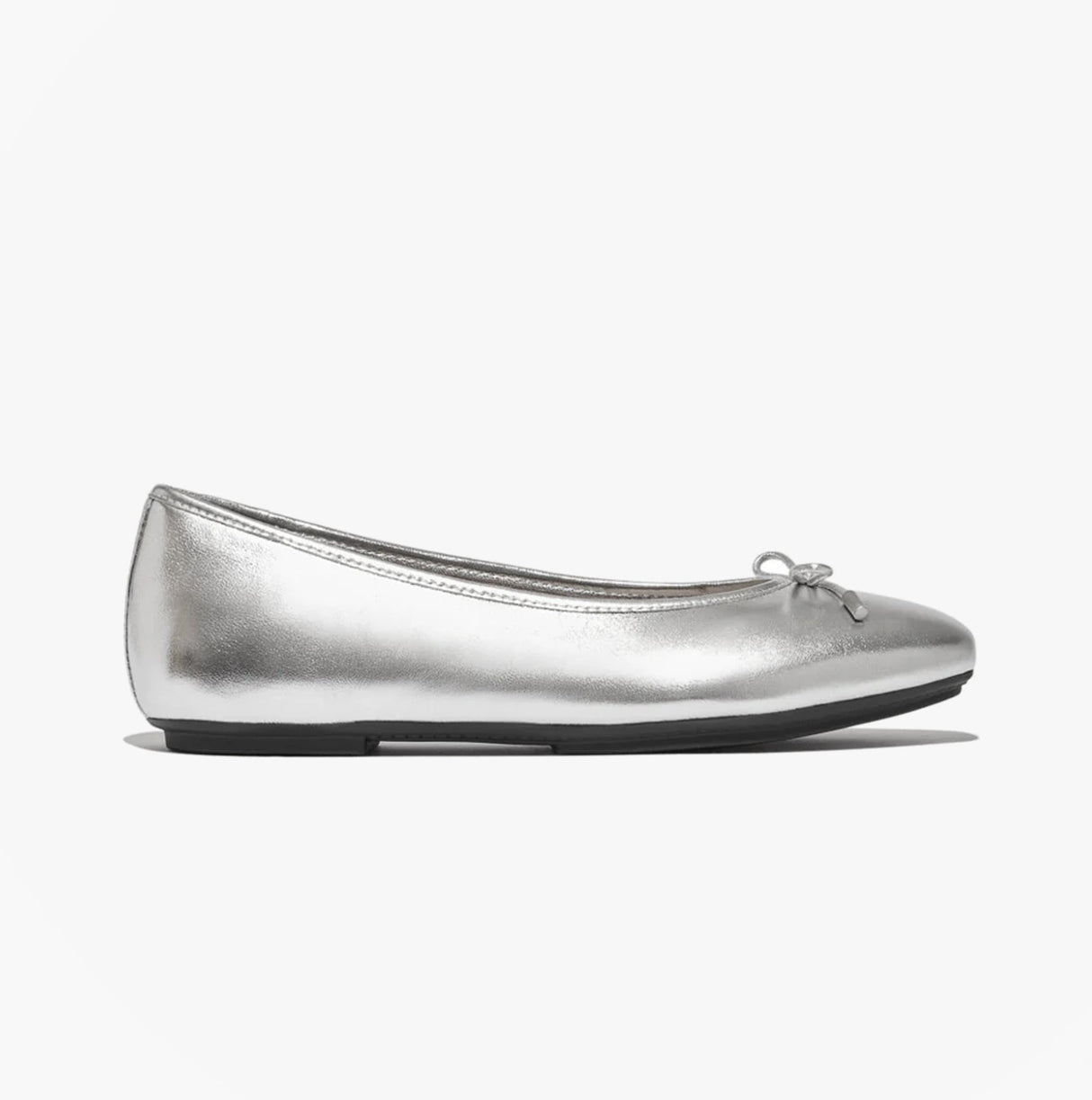 FitFlop DELICATO BOW SOFT Womens Ballet Flats Silver