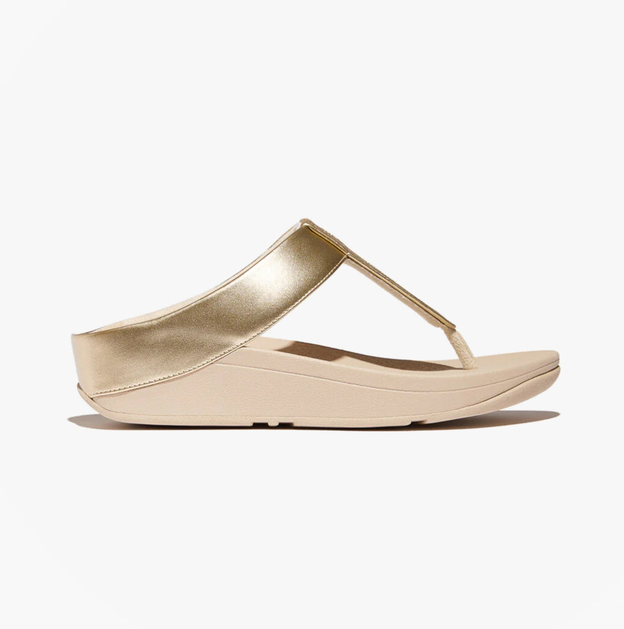 FitFlop FINO GLITTERDUST METALLIC Womens Toe Post Sandals Platino