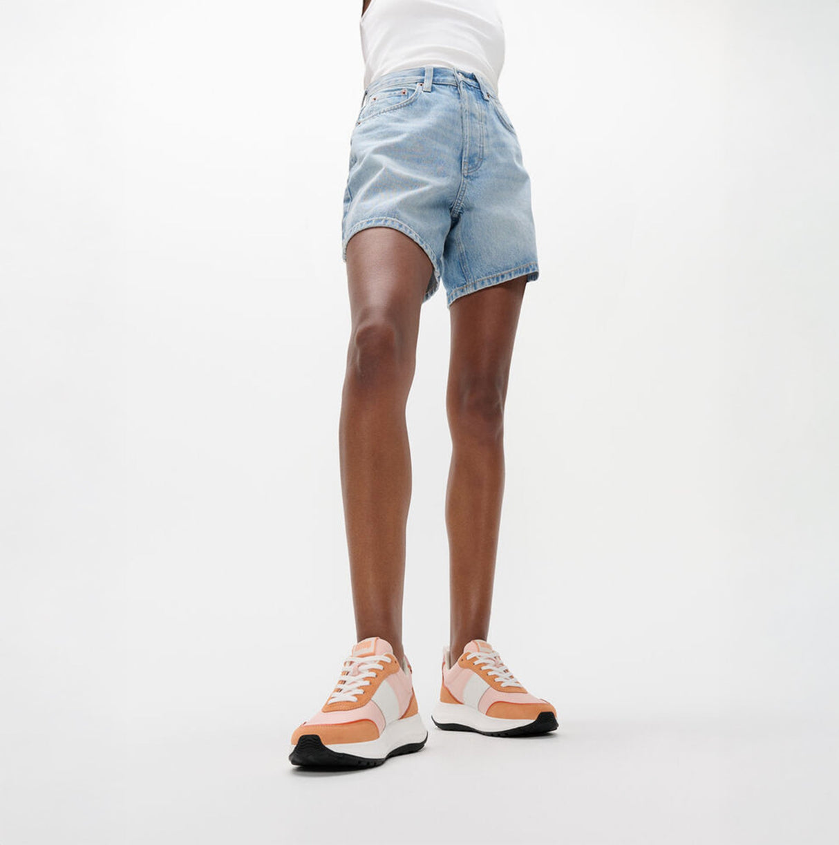 FitFlop F-MODE FLOW Womens Trainers Peachy/Clay Pink Mix