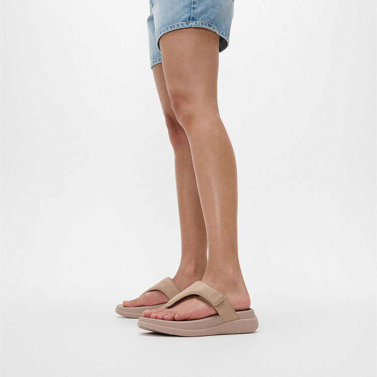 FitFlop F-MODE GO Womens Toe Post Sandals Classic Beige