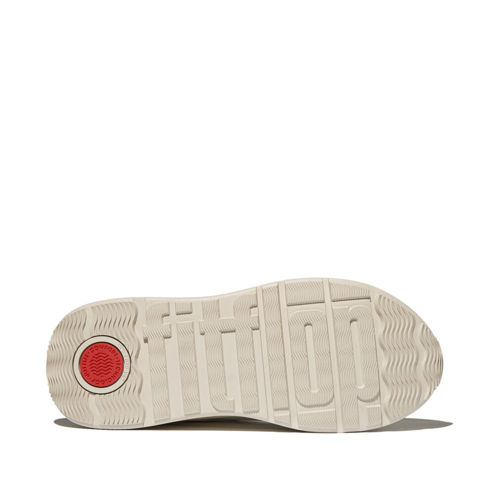 FitFlop F-MODE LEATHER Womens Trainers Urban White/Platino