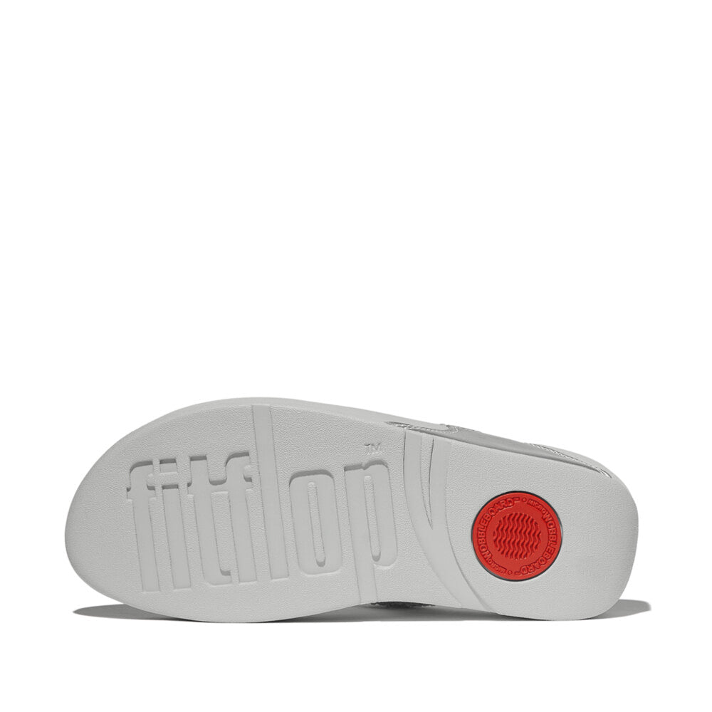 FitFlop LULU CRYSTAL-MIX Womens Toe Post Sandals Silver
