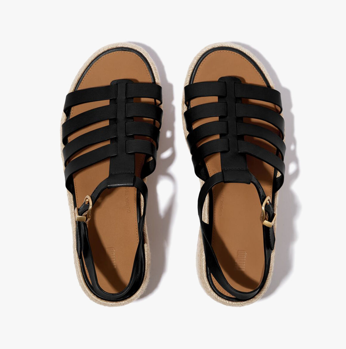 FitFlop PLATFFORMS ESPADRILLE Womens Wedge Sandals Black