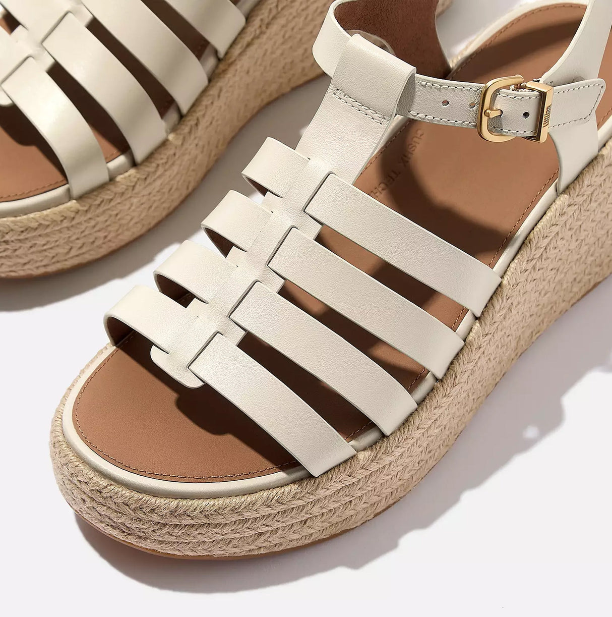 FitFlop PLATFFORMS ESPADRILLE Womens Wedge Sandals Paris Beige