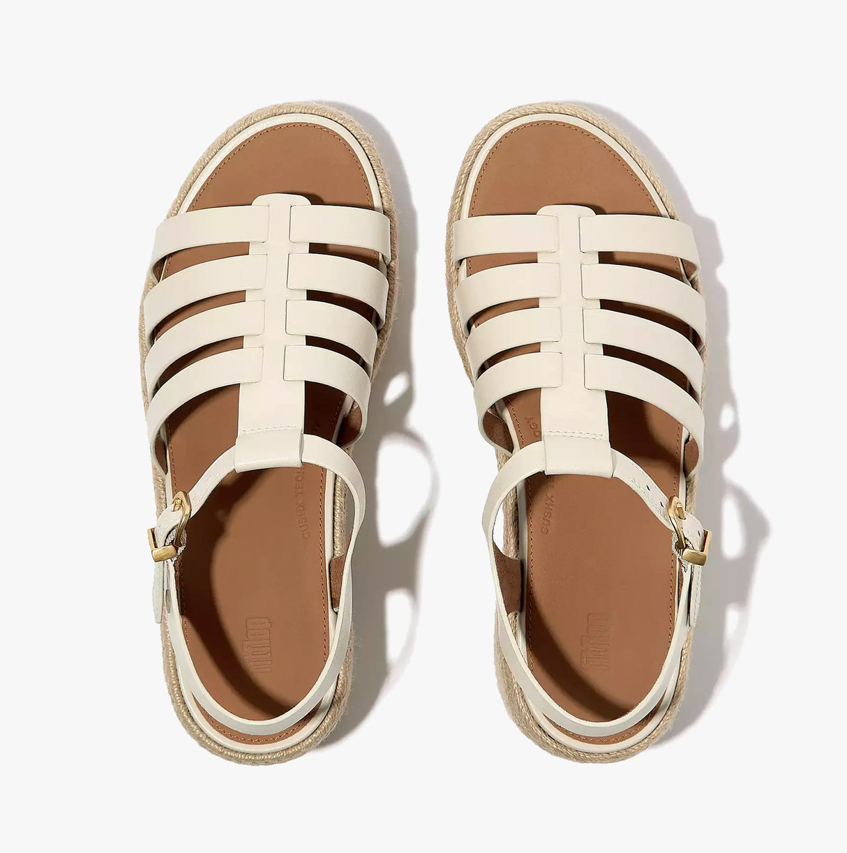 FitFlop PLATFFORMS ESPADRILLE Womens Wedge Sandals Paris Beige