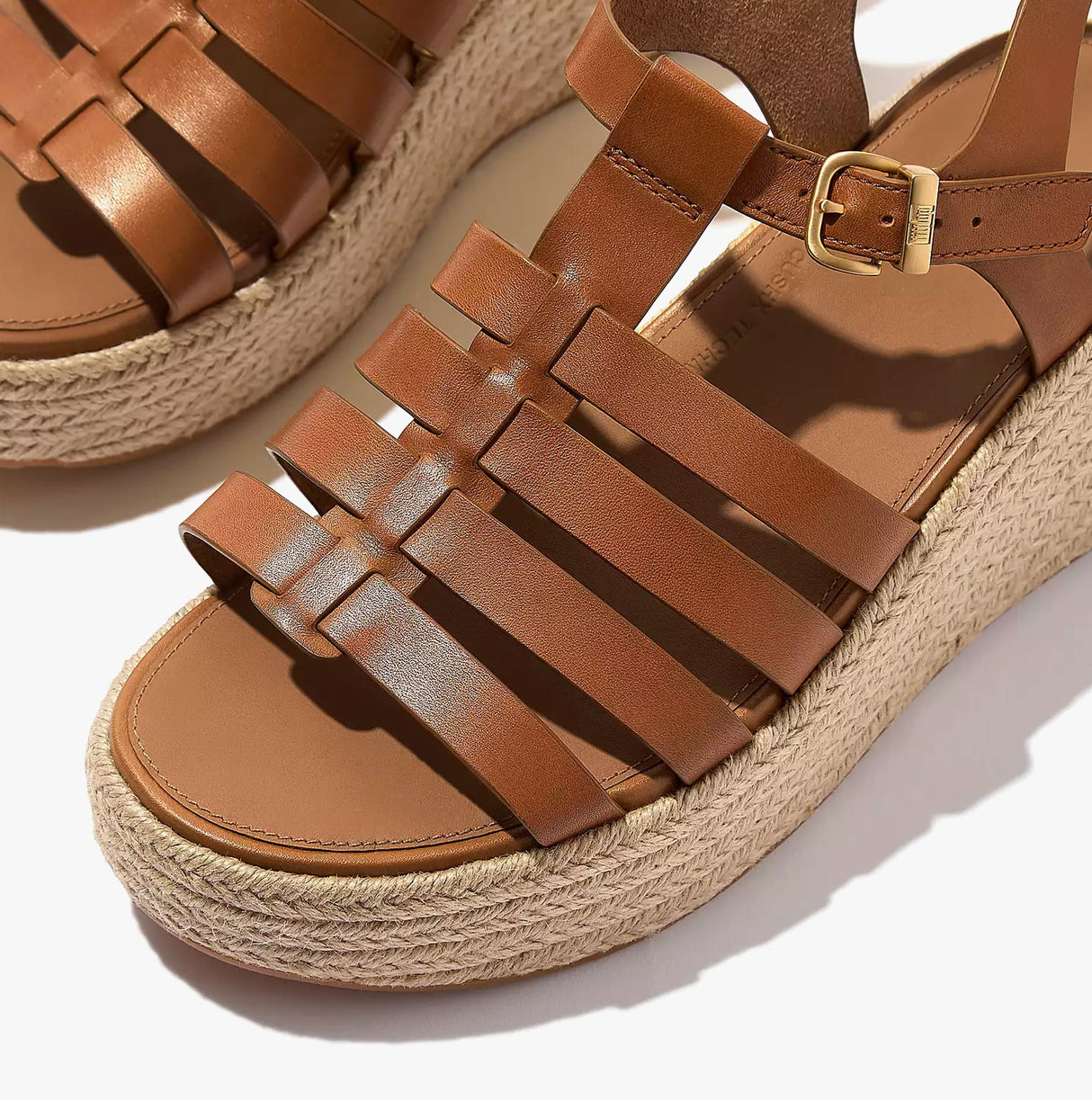 FitFlop PLATFFORMS ESPADRILLE Womens Wedge Sandals Deep Tan