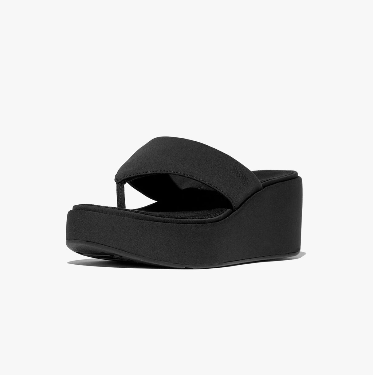 FitFlop PLATFFORMS WEDGE Womens Toe Post Sandals All Black