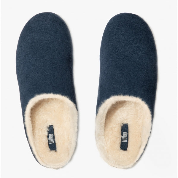 FitFlop CHRISSIE SHEARLING Womens Slippers Midnight Navy