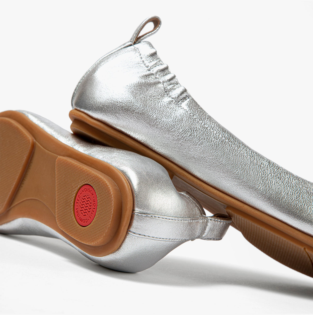 FitFlop Q74-011 ALLEGRO Womens Ballet Pumps Silver