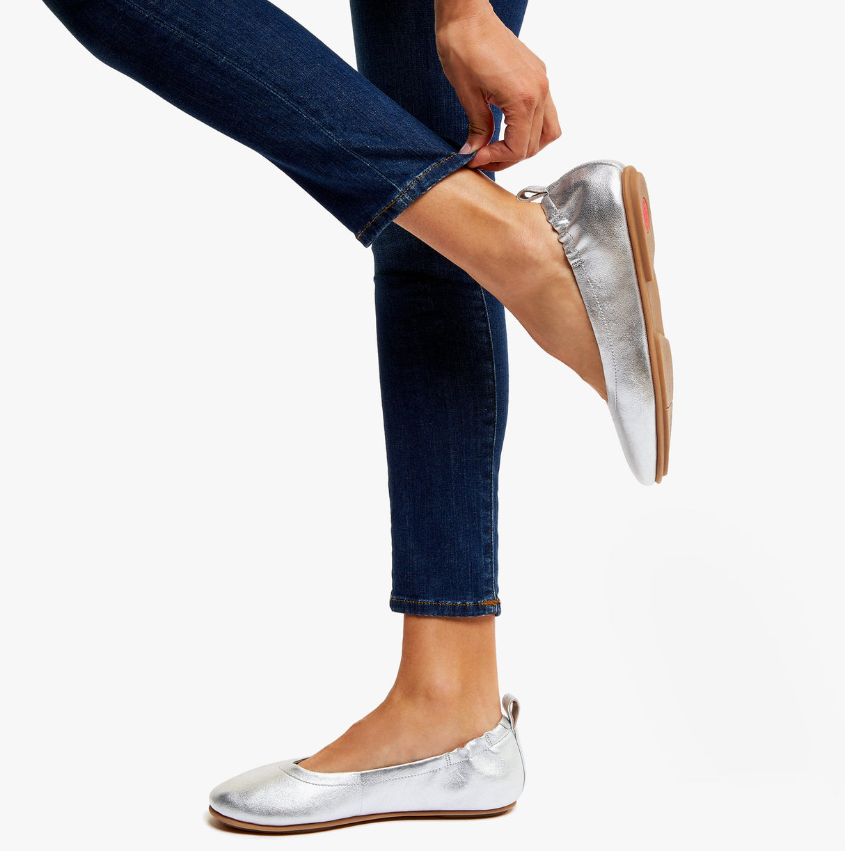 FitFlop Q74-011 ALLEGRO Womens Ballet Pumps Silver