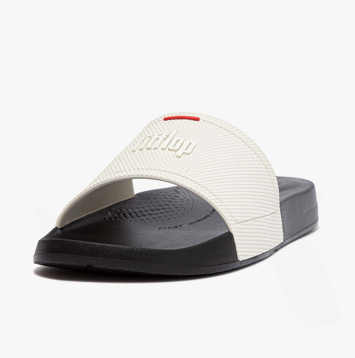FitFlop IQUSHION POOL Mens Slides Urban White/ Black