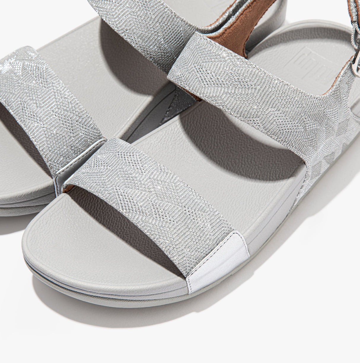 FitFlop ET4-011 LULU GLITZ BACK-STRAP Womens Sandals Silver