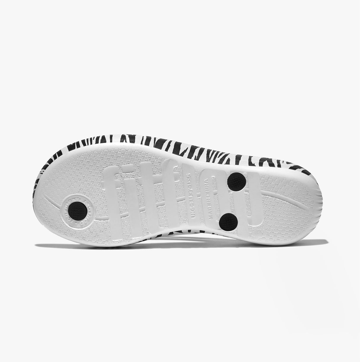 FitFlop iQUSHION Womens Flip-Flops Zebra